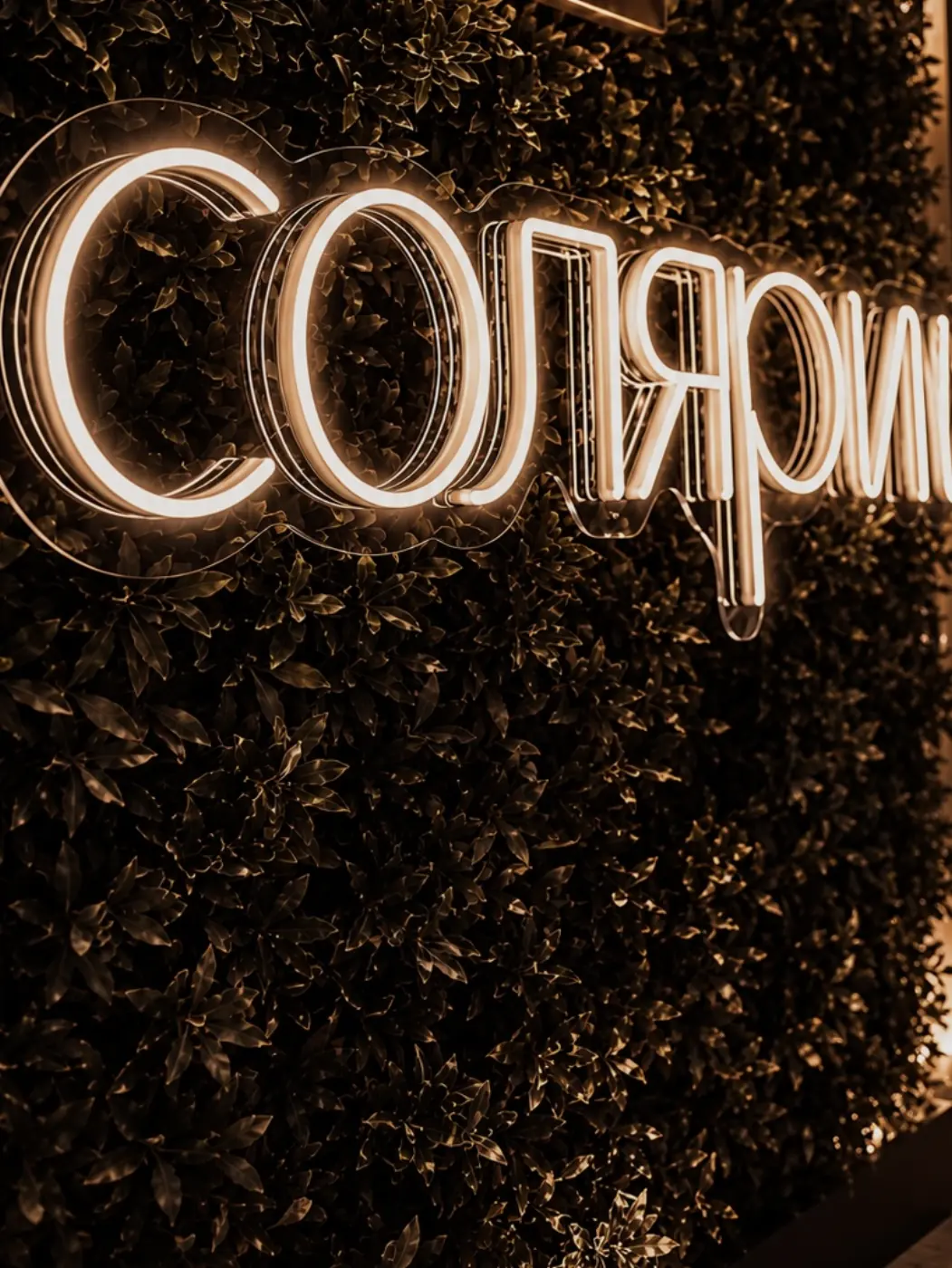 Неоновая вывеска «Солярий» в студии загара ШОКОЛАД62 в Рязани